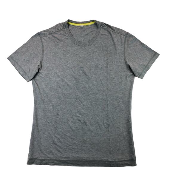 Lululemon Mens Large Gray Short Sleeve Athletic Gym T Shirt - Picture 1 of 4